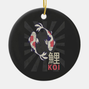 Décoration En Céramique Koi Vintage Nishikigoi Carpe japonaise pour Aquari