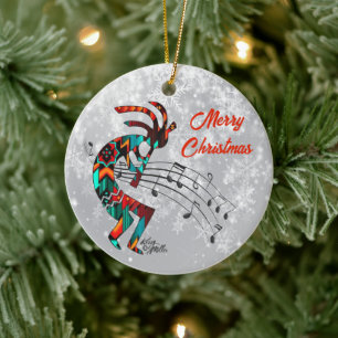 Décoration En Céramique Kokopelli Christmas Ceramic Ornament