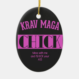 Décoration En Céramique Krav Maga Chick
