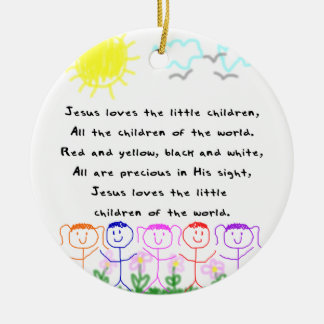 Décoration En Céramique KRW Jésus aime l'ornement de petits enfants
