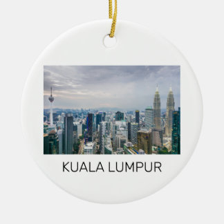Décoration En Céramique Kuala Lumpur Malaisie Skyline Souvenir Vintage