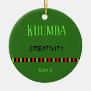 Décoration En Céramique Kuumba - Kwanzaa Jour 6 Vert