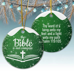 Décoration En Céramique La Bible est notre verset biblique de boussole Fes