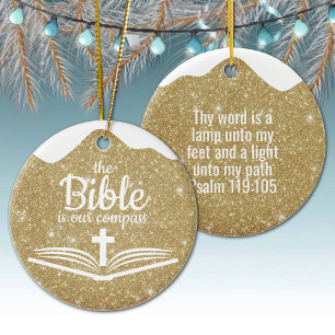 Décoration En Céramique La Bible est notre verset biblique de boussole Fes