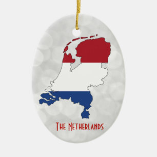 Décoration En Céramique La carte du drapeau Pays-Bas