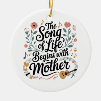 Décoration En Céramique La Chanson De La Vie Commence Avec Maman
