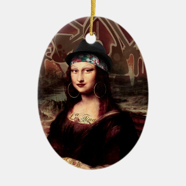 Décoration En Céramique La Chola Mona Lisa Mexicaine (Devant)