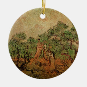 Décoration En Céramique La cueillette d'olives par Vincent van Gogh