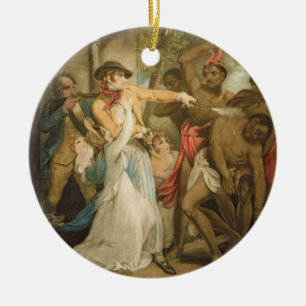 Décoration En Céramique La famille de arrangement attaquée par des