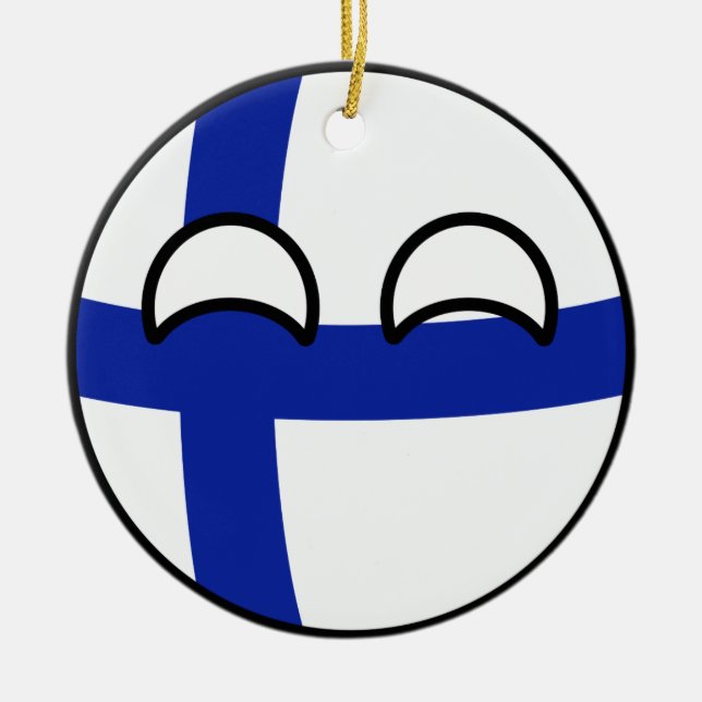 Décoration En Céramique La Finlande Geeky tendante drôle Countryball (Devant)