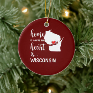 Décoration En Céramique La maison du Wisconsin est là où se trouve le co
