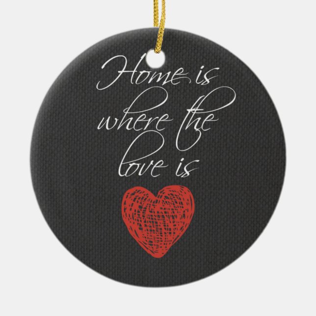 Décoration En Céramique La maison est où l'amour est (Devant)