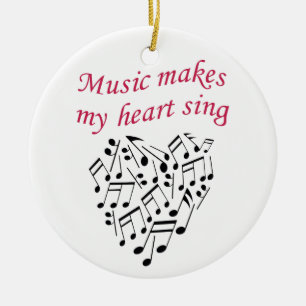Décoration En Céramique La Musique Fait Chanter Mon Coeur
