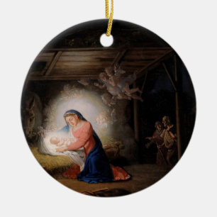 Décoration En Céramique La Nativité du Christ (par Vladimir Borovikovsky)