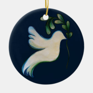 Décoration En Céramique La Paix sur Terre La colombe de l'espoir