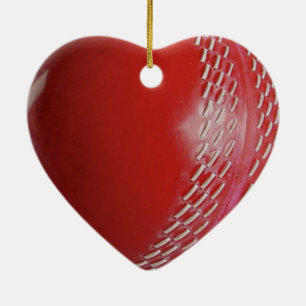 Décoration En Céramique La Personnaliser rouge de la balle de cricket avec