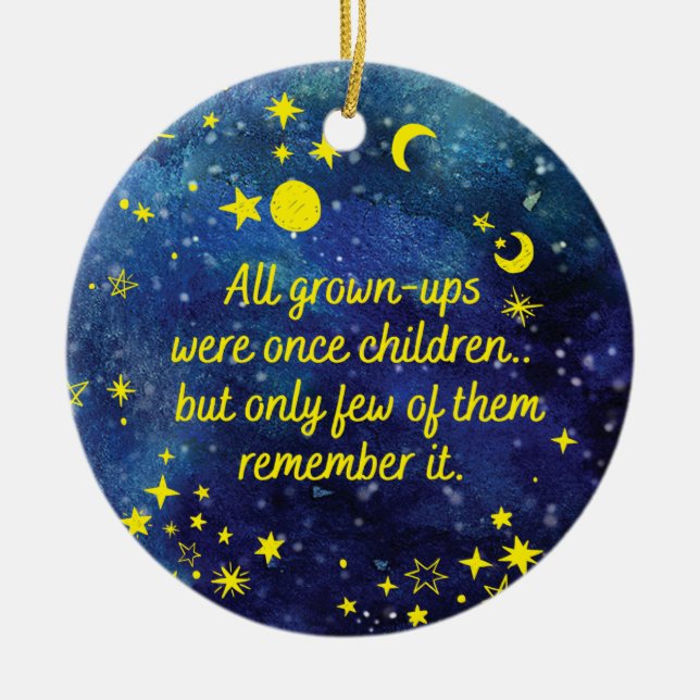 Décoration En Céramique La petite citation Prince avec étoiles (Devant)