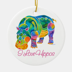 Décoration En Céramique La plupart des HIPPOPOTAMES populaires d'amour d'I