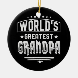 Décoration En Céramique La plus grande Fête des pères grand-père du mon