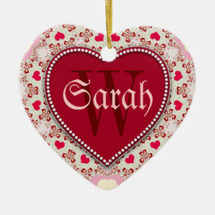 Décoration En Céramique La porte nommée rouge d'amoureux signe l'ornement