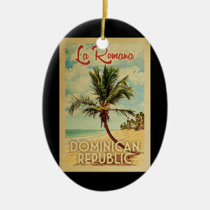 Décoration En Céramique La Romana Palm Tree Vintage voyage