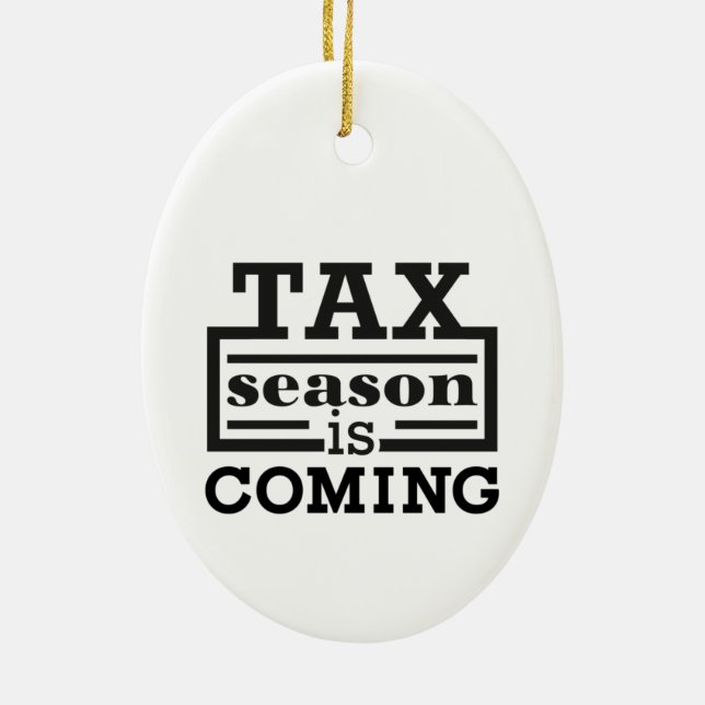 Décoration En Céramique La saison fiscale arrive (Dos)