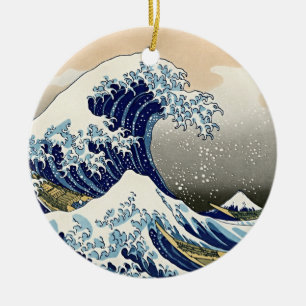 Décoration En Céramique La Sérénité Éternelle : La Grande Vague Ukiyo-e