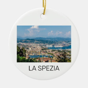 Décoration En Céramique La Spezia Cityscape Ligurie Italie Vacances Souven
