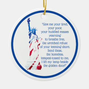 Décoration En Céramique La statue des Etats-Unis de la liberté "m'amènen