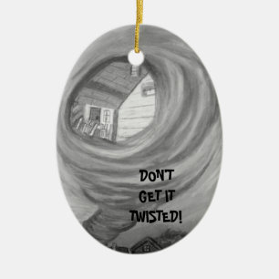 Décoration En Céramique La TORNADE, NE LUI OBTIENNENT PAS l'ornement TORDU