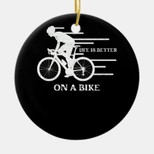 Décoration En Céramique La Vie Est Mieux Sur Un Vélo Cycliste B