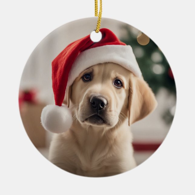 Décoration En Céramique Labrador Retriever Christmas (Devant)