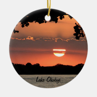 Décoration En Céramique Lac Okoboji avec l'ornement de point de non retour