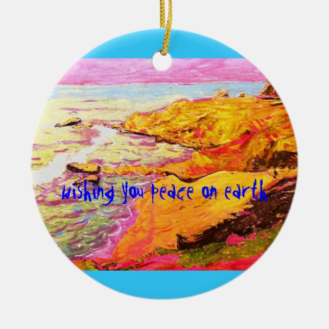 Décoration En Céramique laguna beach cove Peace On Earth (Devant)