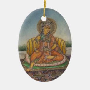 Décoration En Céramique Lakshmi Goddess of Wealth Fortune and Prosperity