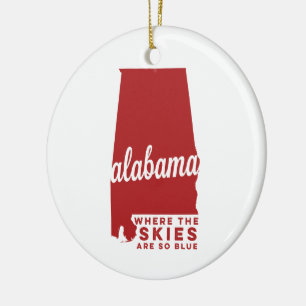 Décoration En Céramique L'Alabama où les cieux sont ainsi le cramoisi d