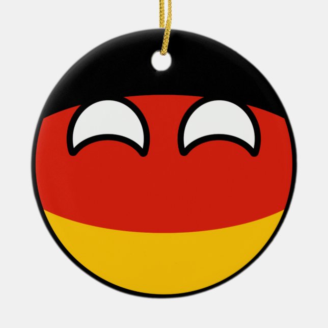 Décoration En Céramique L'Allemagne Geeky tendante drôle Countryball (Devant)