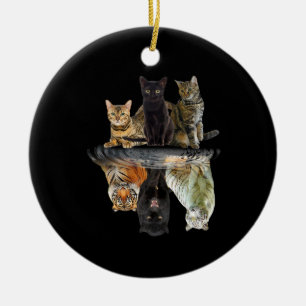 Décoration En Céramique L'ami des chats Amoureux des chats Tigre mou