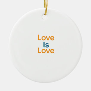 Décoration En Céramique L'amour est amour orange bleu coloré fierté LGBTQ