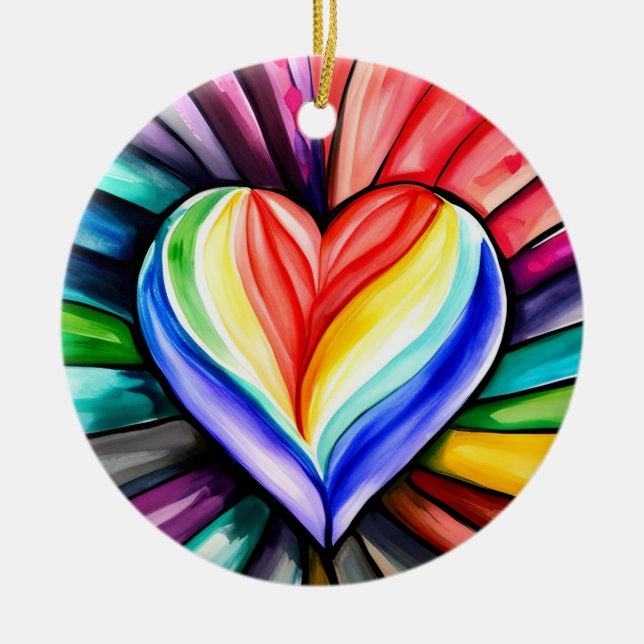 Décoration En Céramique L'amour et la paix (Devant)