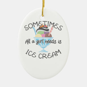 Décoration En Céramique L'Amoureux De La Glace A Parfois Besoin D'Une Fill