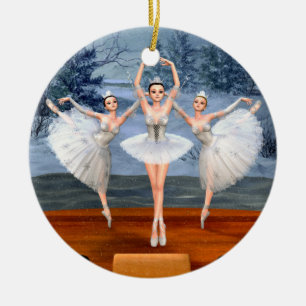 Décoration En Céramique Land of Snow Dancing Ballerinas