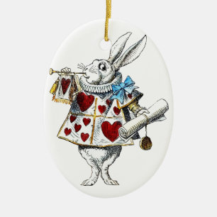Décoration En Céramique Lapin Blanc Alice au Pays des Merveilles Lapin de 