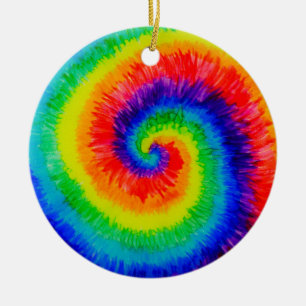 Décoration En Céramique L'arc-en-ciel teignent en nouant la peinture
