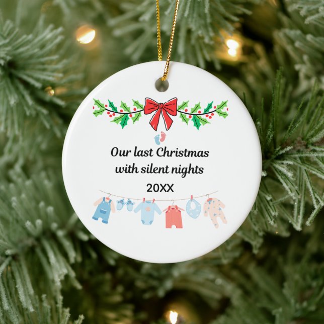 Décoration En Céramique Last Christmas with Silent Nights – Personalized  (Arbre)