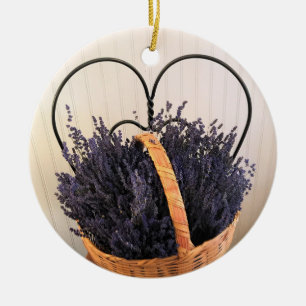 Décoration En Céramique Lavande dans un panier