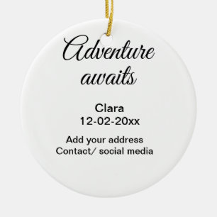 Décoration En Céramique L'aventure commence ajouter nom date année lieu