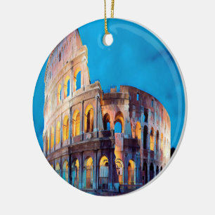 Décoration En Céramique ldp COLOSSEUM Rome - de nuit -