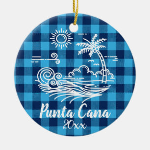 Décoration En Céramique Le Buffle Bleu de Punta Cana Noël