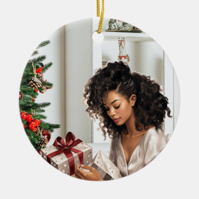 Décoration En Céramique Le cadeau de la saison (Devant)